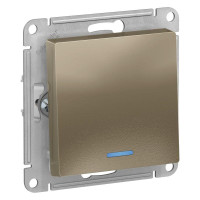 ATLASDESIGN 1-клавишный ВЫКЛЮЧАТЕЛЬ с подсветкой, сх.1а, 10АХ, механизм, ШАМПАНЬ ATN000513