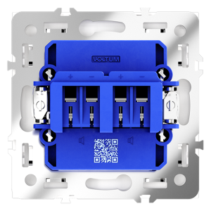 Розетка акустическая встраиваемая VOLTUM S70 4-местная, (кашемир)