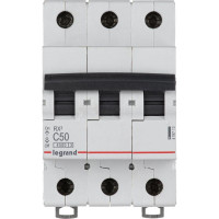 Выключатель автоматический модульный 3п C 50А 4.5кА RX3 ИЭК Leg 419713