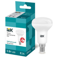 Лампа светодиодная 5Вт R50 4000К нейтр. бел. E14 450лм 230-240В IEK LLE-R50-5-230-40-E14