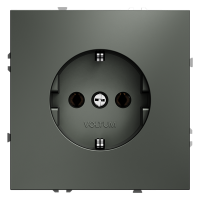 Розетка встраиваемая VOLTUM S70 с заземлением 16А, (титан)