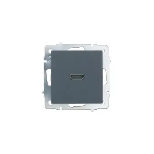 VESNA Розетка HDMI одинарная графит