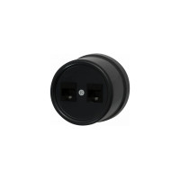 Розетка Bironi rj45 информационная двойная, пластик, цвет черный B1-302-23