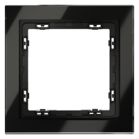 Рамка стеклянная VOLTUM S70 на 1 пост, (черный,стекло)