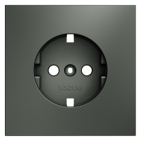 Накладка для розетки с заземлением, S70 титан