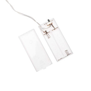 Гирлянда светодиодная Баночки 1.5м 10LED тепл. бел. 0.1Вт IP20 провод ПВХ прозр. элементы питания 2хAA (не в компл.) Neon-Night 303-096