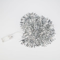 Гирлянда светодиодная Мишура серебряная  1.5м 10LED бел. 0.1Вт IP20 провод ПВХ прозр. элементы питания 2хAA (не в компл.) Neon-Night 304-011