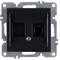 Arvia Electric, LK Механизм, Розетка телефонная Rj45 Cat3, черный