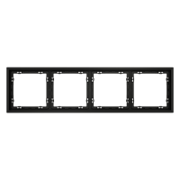 Рамка пластиковая VOLTUM S70 на 4 поста, (черный матовый)