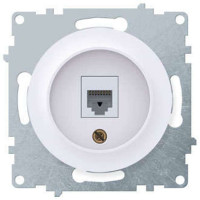 Розетка компьютерная 1-м СП Florence RJ45 кат.5E механизм бел. (1E20701300) OneKeyElectro 2172770