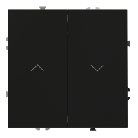 Выключатель встраиваемый VOLTUM S70 для жалюзи 10А, черный матовый