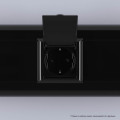 Розетка 1-м 2мод. Avanti Черный квадрат 16А IP44 2P+E защ. шторки с крышкой черн. DKC 4402012