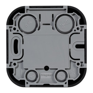 Legrand Quteo IP20 Чёрный матовый Розетка TV (телевизионная) звезда накладной монтаж