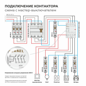 W943M63O/ Контактор модульный 63 A 4NO (3 мод.)