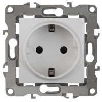 Розетка 1-м СП Эра12 12-2101-01 16А IP20 16AX 250В 2P+E Schuko механизм бел. Эра Б0014675