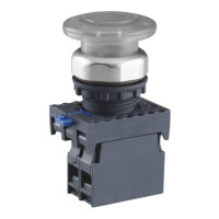 Кнопка управления Грибок NP8-10MD/11 d40мм 1НО AC IP65 LED 110В-220В с самовозвратом бел. (R) CHINT 578664