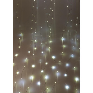 Гирлянда светодиодная Дождь 3х2м 240LED бел. 220В 8 режимов 1.5мм провод прозр. КОСМОС KOC_CUR-V107