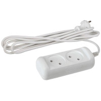 Удлинитель 2х3м без зазeмл. 6А IP20 UX(6)-2-3m ПВС 2х0.75 ЭРА Б0028347