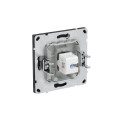 Компьютерная розетка RJ-45 без шторки, кат.6А одинарная,KANT, черный уголь