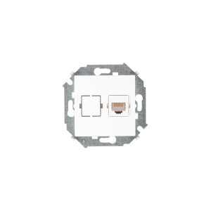 Розетка компьютерная СП Simon 15 RJ45 кат.5E Systimax механизм бел. Simon 1591598-030