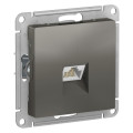 ATLASDESIGN РОЗЕТКА компьютерная RJ45 кат. 5e, механизм, СТАЛЬ ATN000983