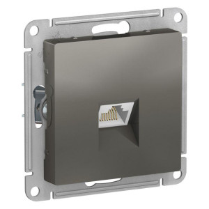 ATLASDESIGN РОЗЕТКА компьютерная RJ45 кат. 5e, механизм, СТАЛЬ ATN000983