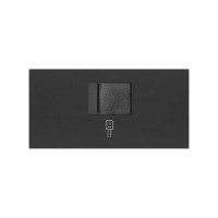Simon 100 Черный матовый Накладка розетки RJ45
