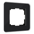 W0012448/ Рамка на 1 пост Elite (черный, стекло)