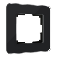 W0012448/ Рамка на 1 пост Elite (черный, стекло)