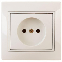 Розетка  Plano 1-201-02 16А IP20 250В 2P слоновая кость Intro Б0027608