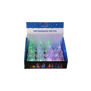 Фигура светодиодная Елочка средняя 10.5см 1LED RGB 0.1Вт 4.5В IP20 на подставке элементы питания 3хAG13(LR44) (в компл.) Neon-Night 501-048