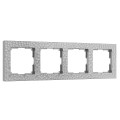 W0042406/ Рамка на 4 поста Hammer (серебряный)