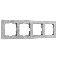 W0042406/ Рамка на 4 поста Hammer (серебряный)