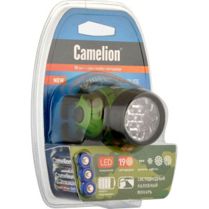 Налобный  фонарь LED 5313-19F 4ML (19LED 4 режима; 3хR03 в комплекте; камуфляж) Camelion 7538