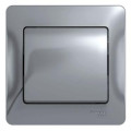 GLOSSA 1-клавишный ВЫКЛЮЧАТЕЛЬ, сх.1, 10АХ, в сборе, АЛЮМИНИЙ GSL000312