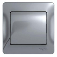 GLOSSA 1-клавишный ВЫКЛЮЧАТЕЛЬ, сх.1, 10АХ, в сборе, АЛЮМИНИЙ GSL000312