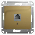 GLOSSA РОЗЕТКА телефонная RJ11, механизм, ТИТАН GSL000481T