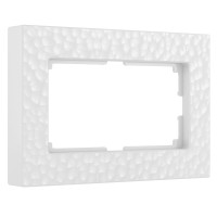 W0082401/ Рамка для двойной розетки Hammer (белый)