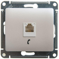 GLOSSA РОЗЕТКА телефонная RJ11, механизм, ПЕРЛАМУТР GSL000681T