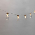 Гирлянда светодиодная Баночки 1.5м 10LED тепл. бел. 0.1Вт IP20 провод ПВХ прозр. элементы питания 2хAA (не в компл.) Neon-Night 303-096