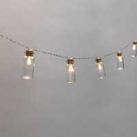 Гирлянда светодиодная Баночки 1.5м 10LED тепл. бел. 0.1Вт IP20 провод ПВХ прозр. элементы питания 2хAA (не в компл.) Neon-Night 303-096