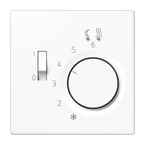 Терморегулятор Jung LS 990, с датчиком, механический, белый, FTRLS231WW