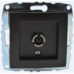 Розетка TV концевая с экраном механизм Mono Electric Despina/ Larissa графит 500-002005-138