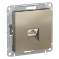 ATLASDESIGN РОЗЕТКА компьютерная RJ45 кат. 5e, механизм, ШАМПАНЬ ATN000583