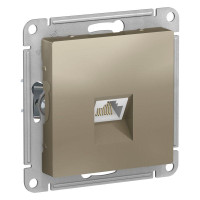 ATLASDESIGN РОЗЕТКА компьютерная RJ45 кат. 5e, механизм, ШАМПАНЬ ATN000583