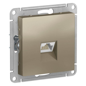 ATLASDESIGN РОЗЕТКА компьютерная RJ45 кат. 5e, механизм, ШАМПАНЬ ATN000583