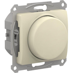 GLOSSA СВЕТОРЕГУЛЯТОР (диммер) поворотно-нажимной, LED, RC, 400Вт, механизм, БЕЖЕВЫЙ GSL000223