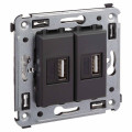 Устройство зарядное USB СП Avanti Черный матовый DKC 4412543