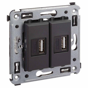 Устройство зарядное USB СП Avanti Черный матовый DKC 4412543
