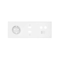 Simon 100 Белый матовый Кит 3 поста, фронт. Накладка на 1 розетку Schuko + 1 розетку TV + 1 розетку RJ45 + 1 розетку HDMI + 1 розетку USB